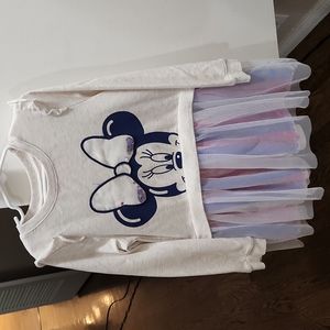 Girls Disney Minnie Mouse sequin/tull long sleeve dress